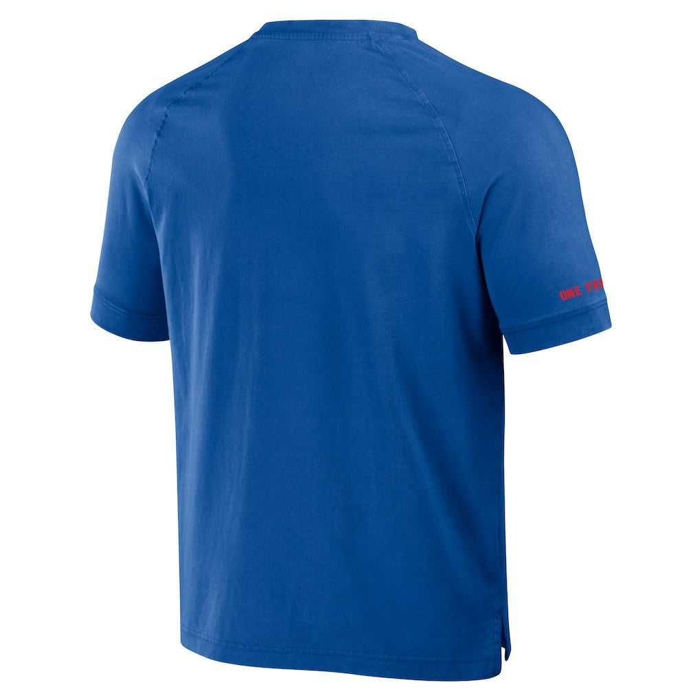 Buffalo Bills NFL x Darius Rucker Collection Washed Raglan Henley T-Shirt - Royal on sale