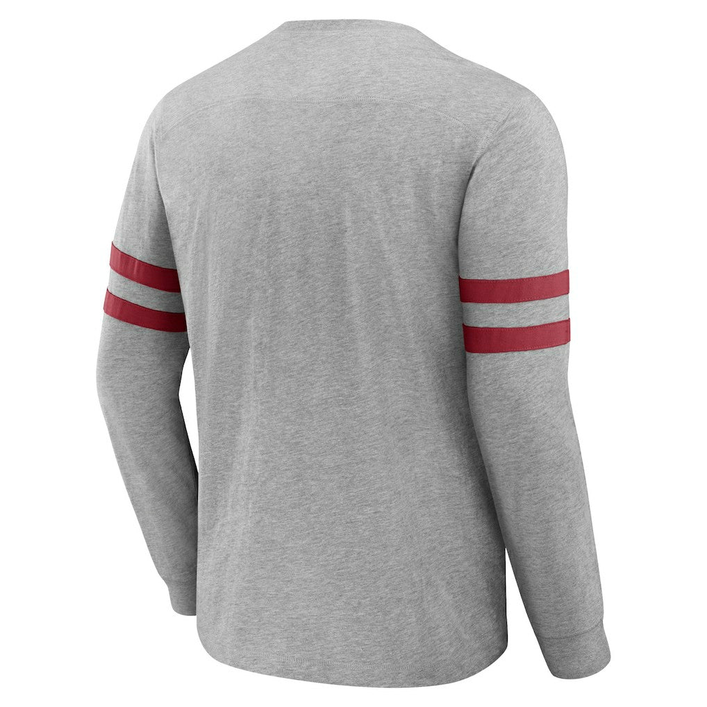 Arizona Cardinals NFL x Darius Rucker Collection Henley Long Sleeve T-Shirt - Heather Gray for sale