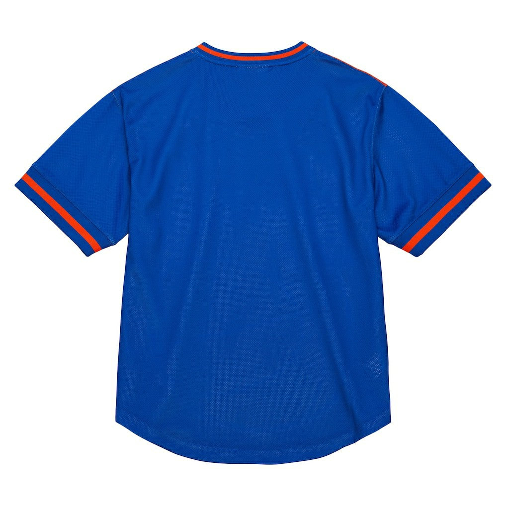 New York Knicks Jumbotron 3.0 Mesh V-Neck T-Shirt - Orange | Mitchell & Ness shop