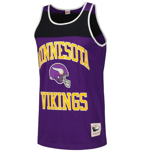 Minnesota Vikings Heritage Colorblock Tank Top - Purple/Black for sale