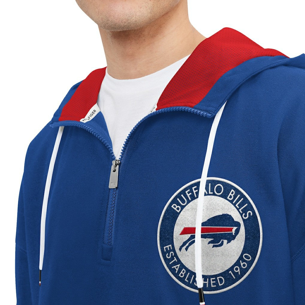 Buffalo Bills Tommy Hilfiger Aaron Quarter-Zip Hoodie - Royal sale