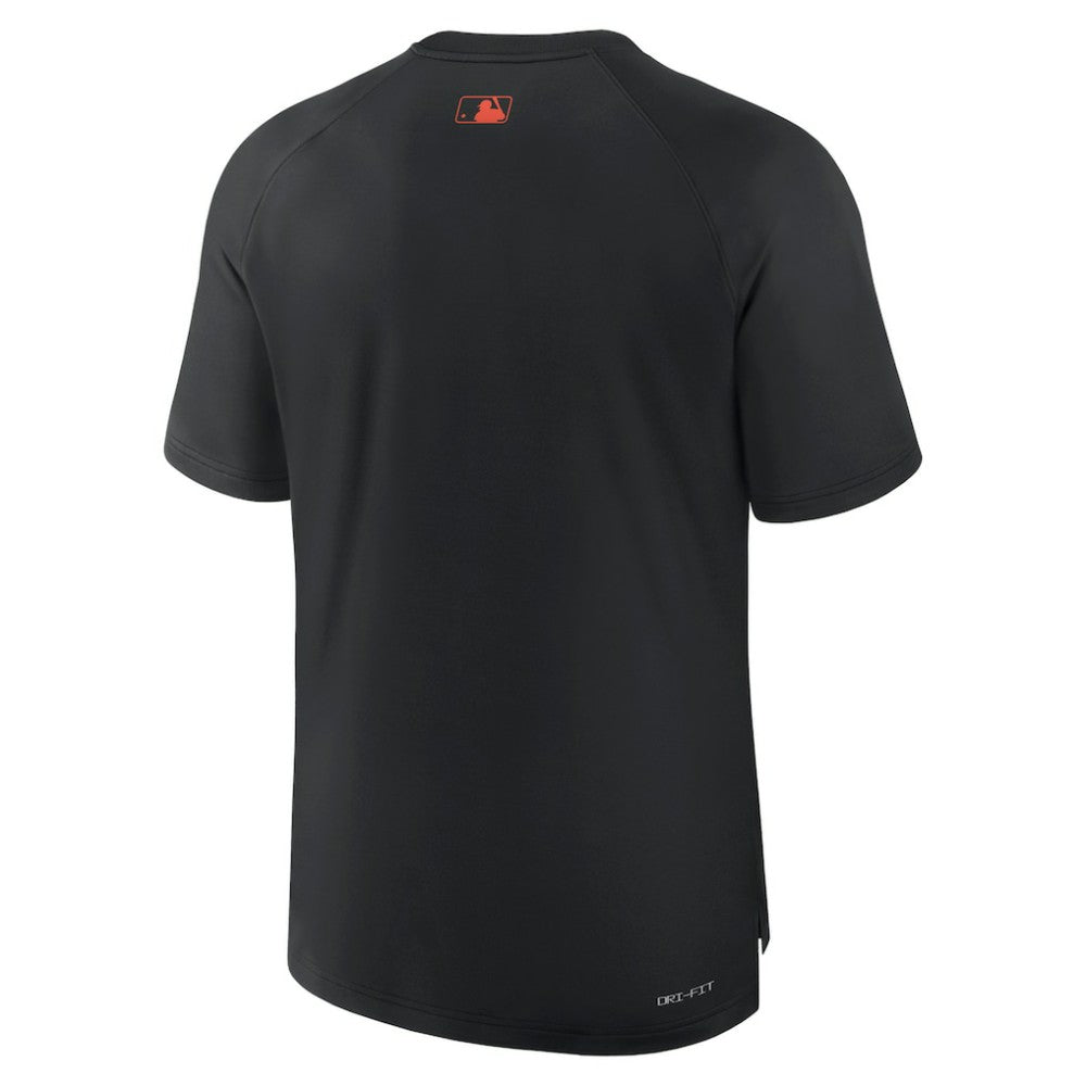 Baltimore Orioles Authentic Collection Pregame Raglan Performance T-Shirt - Black | Nike