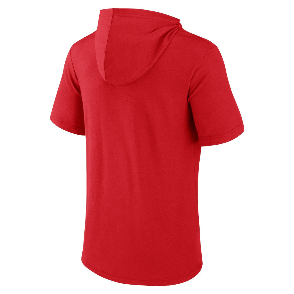 Los Angeles Angels Iconic Rebel Short Sleeve Hooded Top - Red