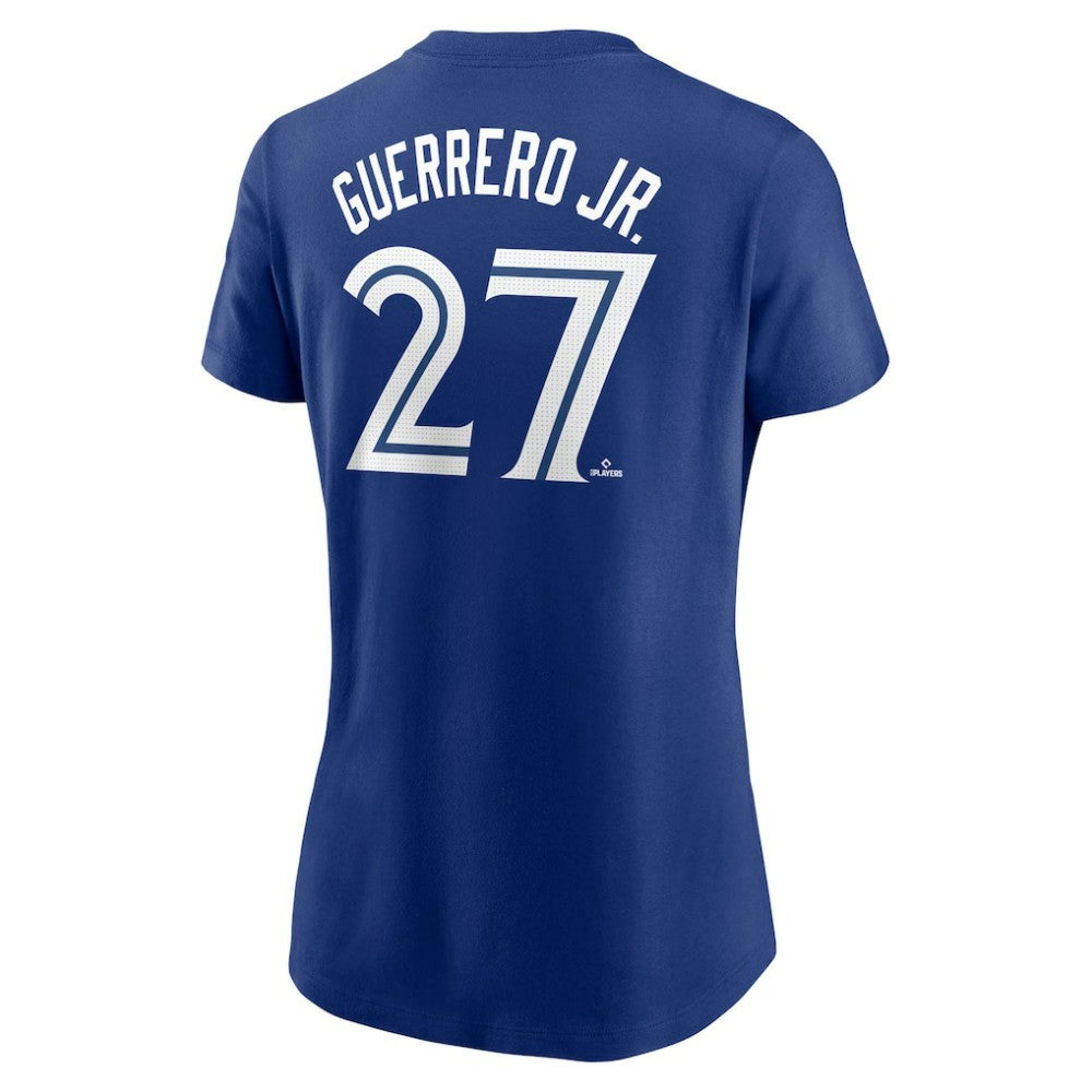 Vladimir Guerrero Jr. Toronto Blue Jays Women's Cooperstown Collection Fuse Name & Number T-Shirt - Royal | Nike