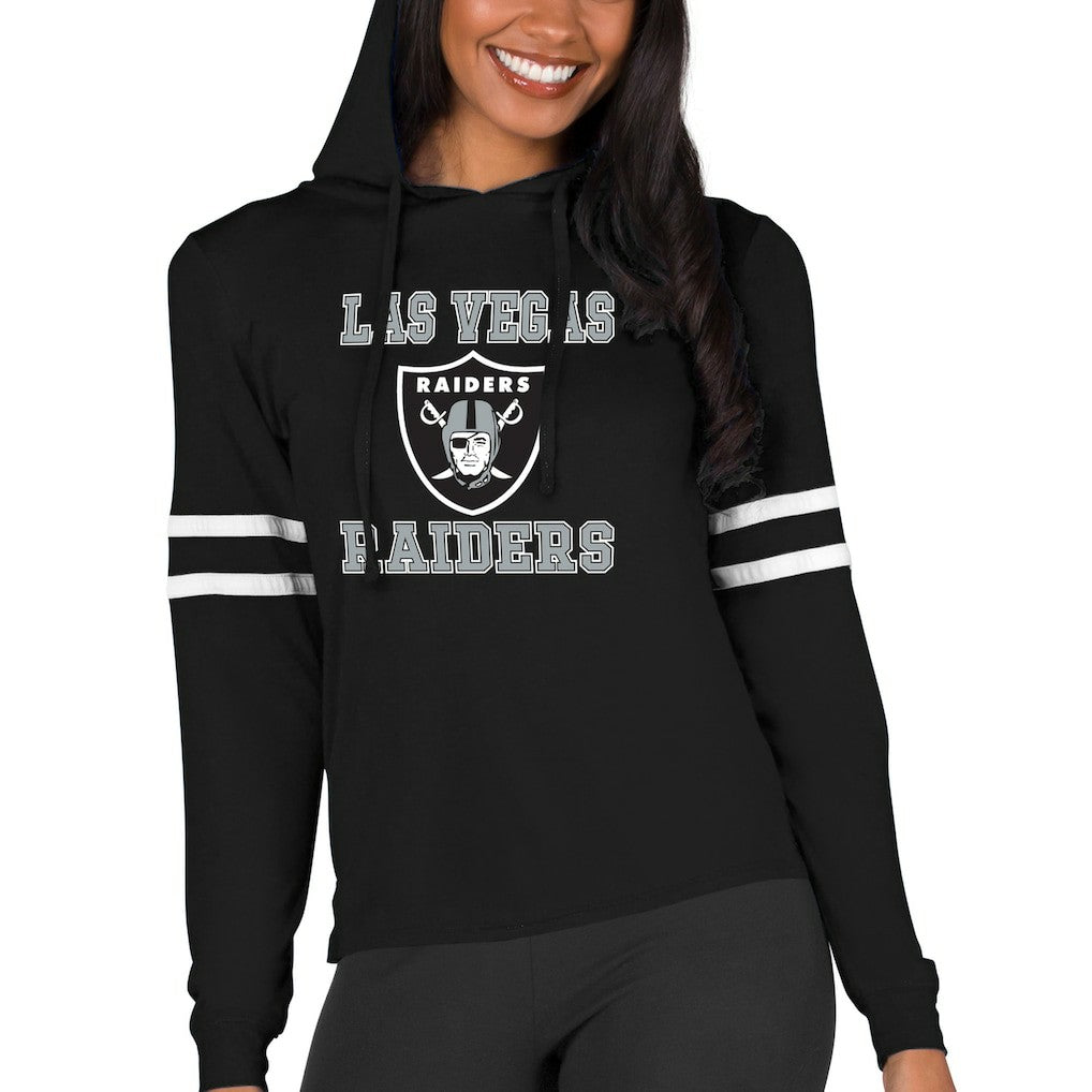 Las Vegas Raiders Concepts Sport Women's Marathon Lightweight Lounge Pullover Hoodie - Black on sale