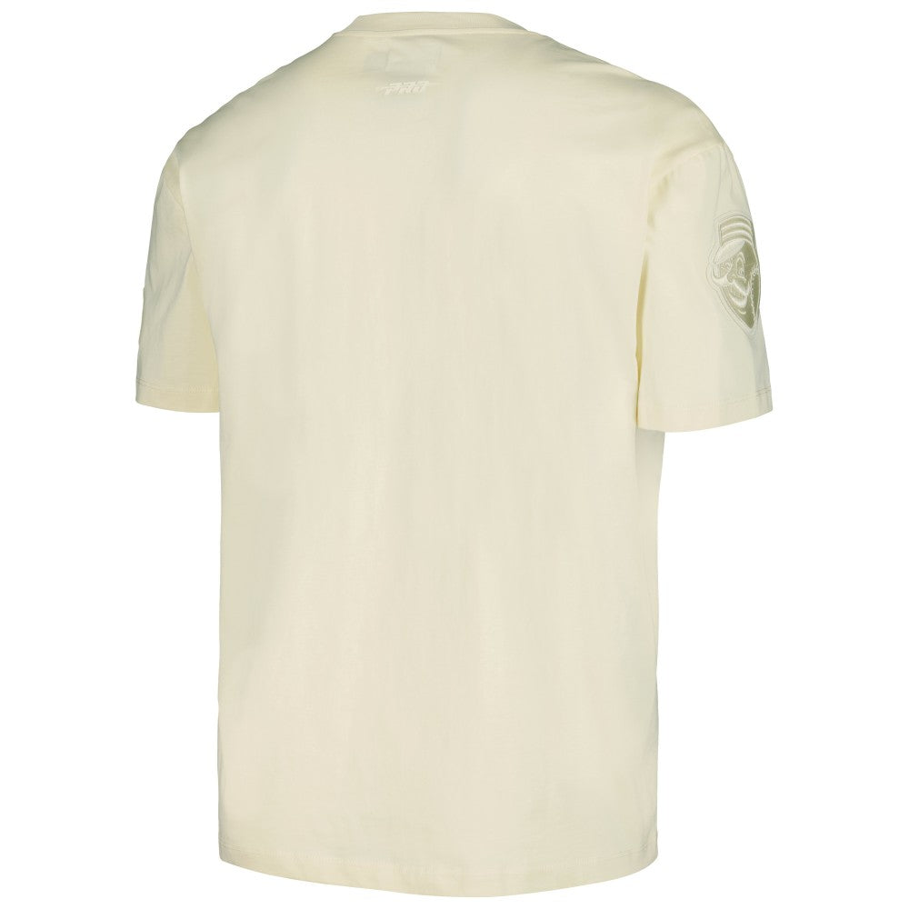 Cincinnati Reds Pro Standard Oversized Neutral CJ Dropped Shoulders T-Shirt - Cream