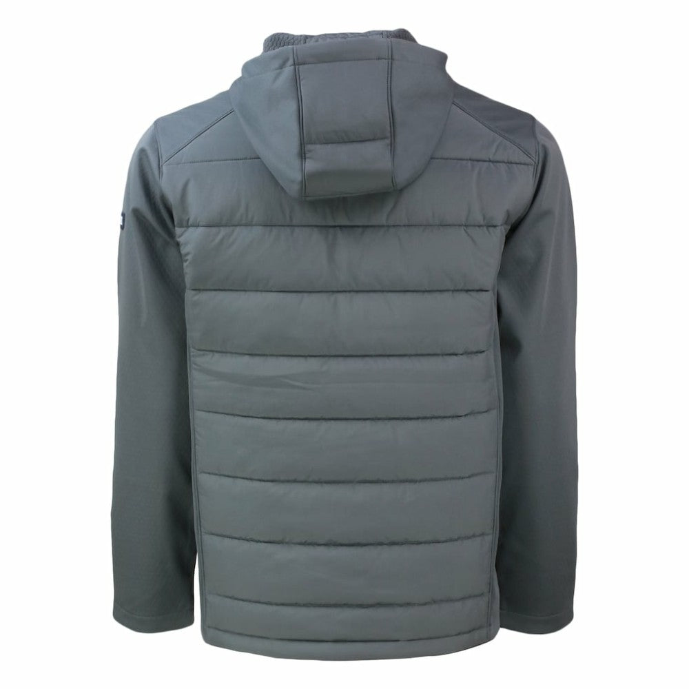 New York Yankees Cutter & Buck Evoke Hybrid Eco Softshell Recycled Full-Zip Hoodie - Gray