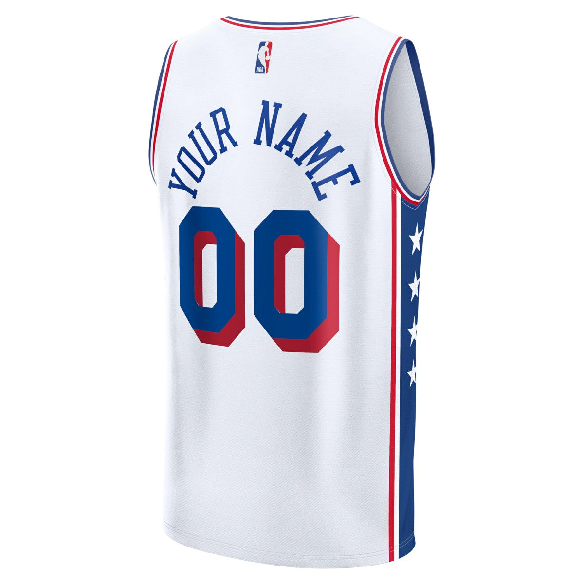Philadelphia 76ers Youth Fast Break Custom Replica Jersey - White - Association Edition | Fanatics online