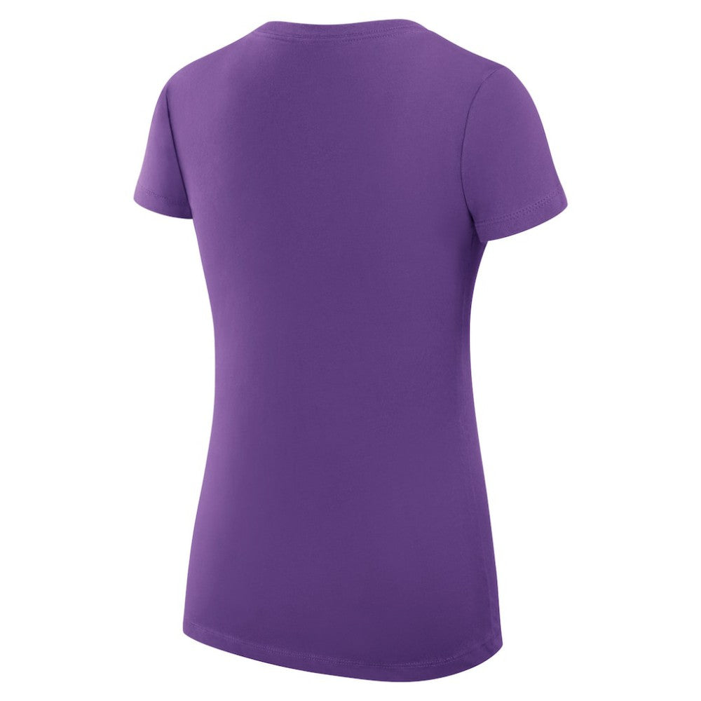 Colorado Rockies G-III 4Her by Carl Banks Women's Super-Slim Fit Lightweight Dot Print V-Neck T-Shirt - Purple