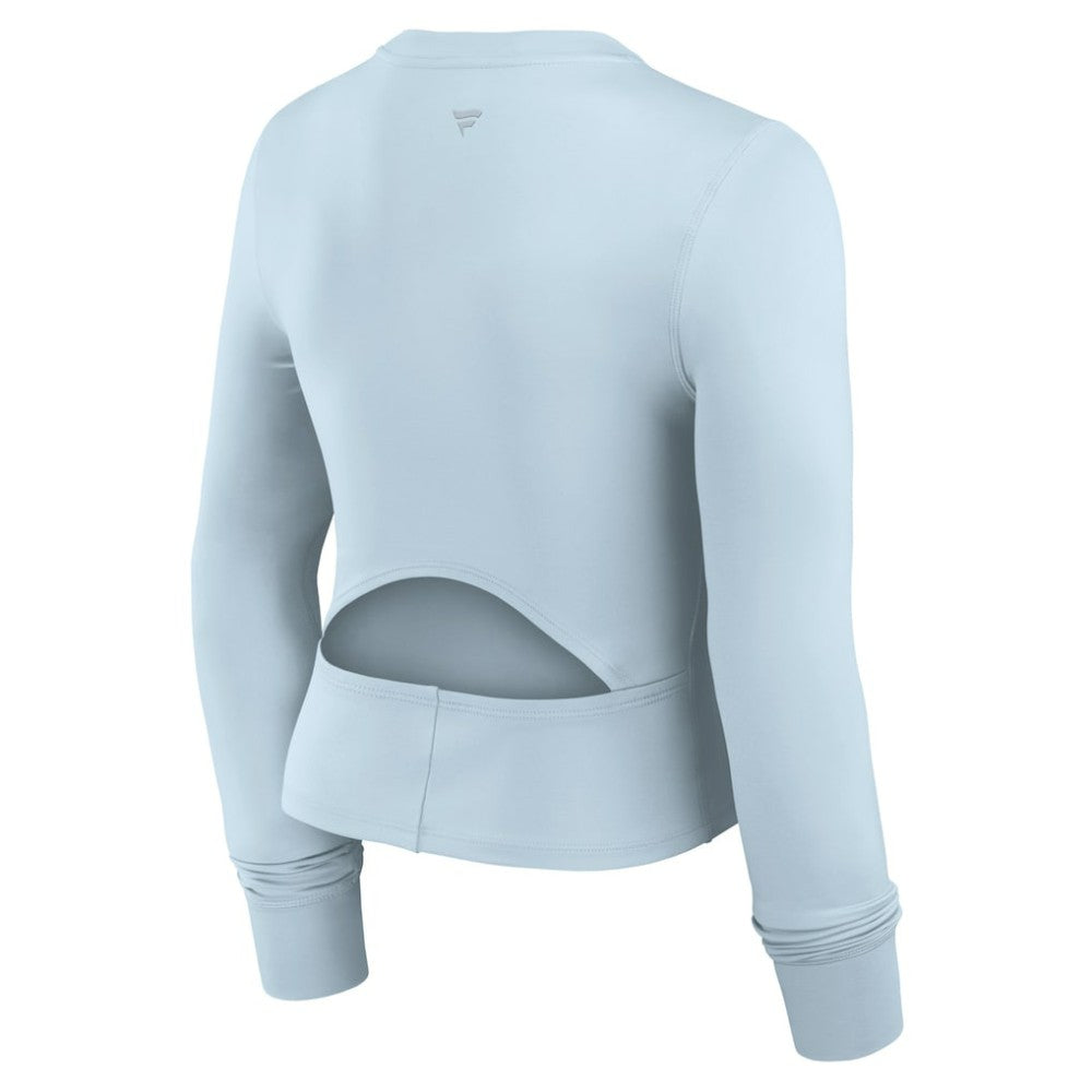 Atlanta Braves Women's Studio Fitted Long Sleeve Gym Top - Light Blue