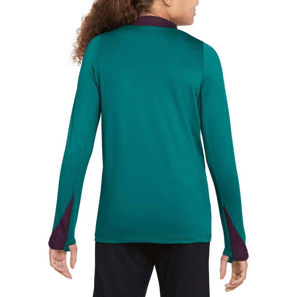 Paris Saint-Germain Youth 2024/25 Strike Drill Quarter-Zip Long Sleeve Performance Training Top - Teal | Nike on sale