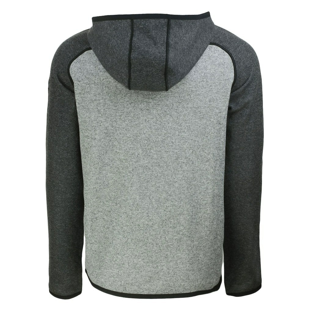 San Francisco 49ers Cutter & Buck Throwback Mainsail Sweater-Knit Full-Zip Hoodie - Heather Gray/Heather Charcoal sale