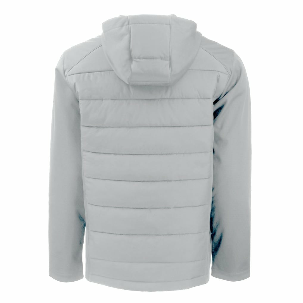 San Francisco 49ers Cutter & Buck Throwback Evoke Hybrid Eco Softshell Recycled Full-Zip Hoodie Jacket - Gray discount