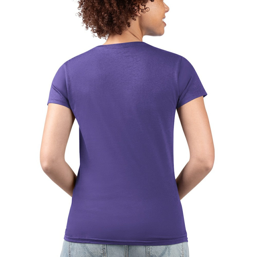 Colorado Rockies G-III 4Her by Carl Banks Women's Super-Slim Fit Lightweight City Graphic V-Neck T-Shirt - Purple