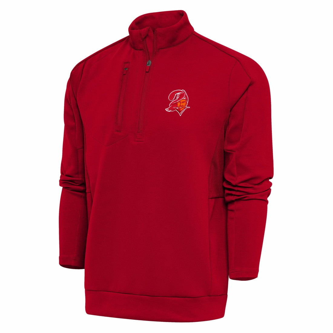 Tampa Bay Buccaneers Adult Throwback Logo Generation Quarter-Zip Pullover Top - Red for sale