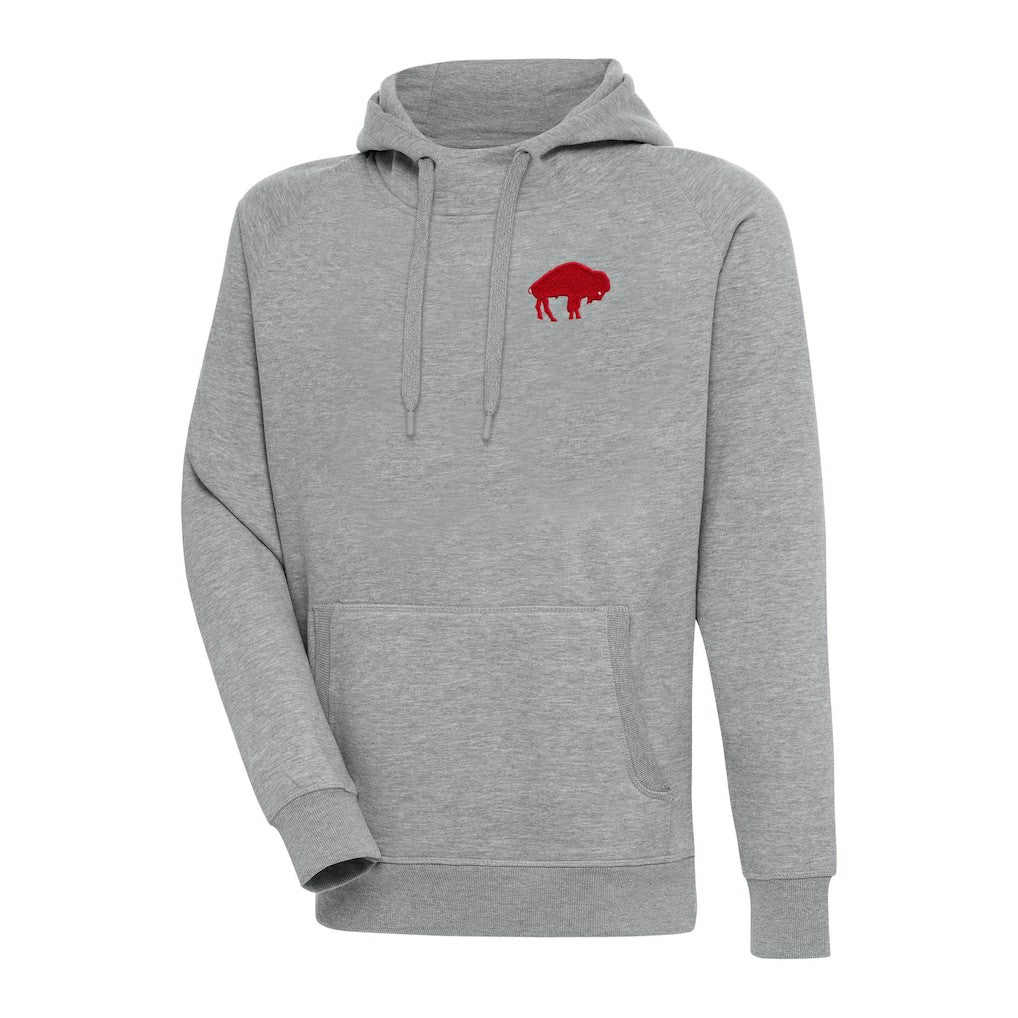 Buffalo Bills Adult Throwback Logo Victory Pullover Hoodie - Heather Gray outlet