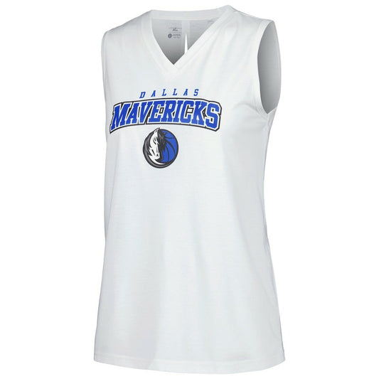 Dallas Mavericks Levelwear Women's Paisley Peekaboo Tank Top sale - White shop