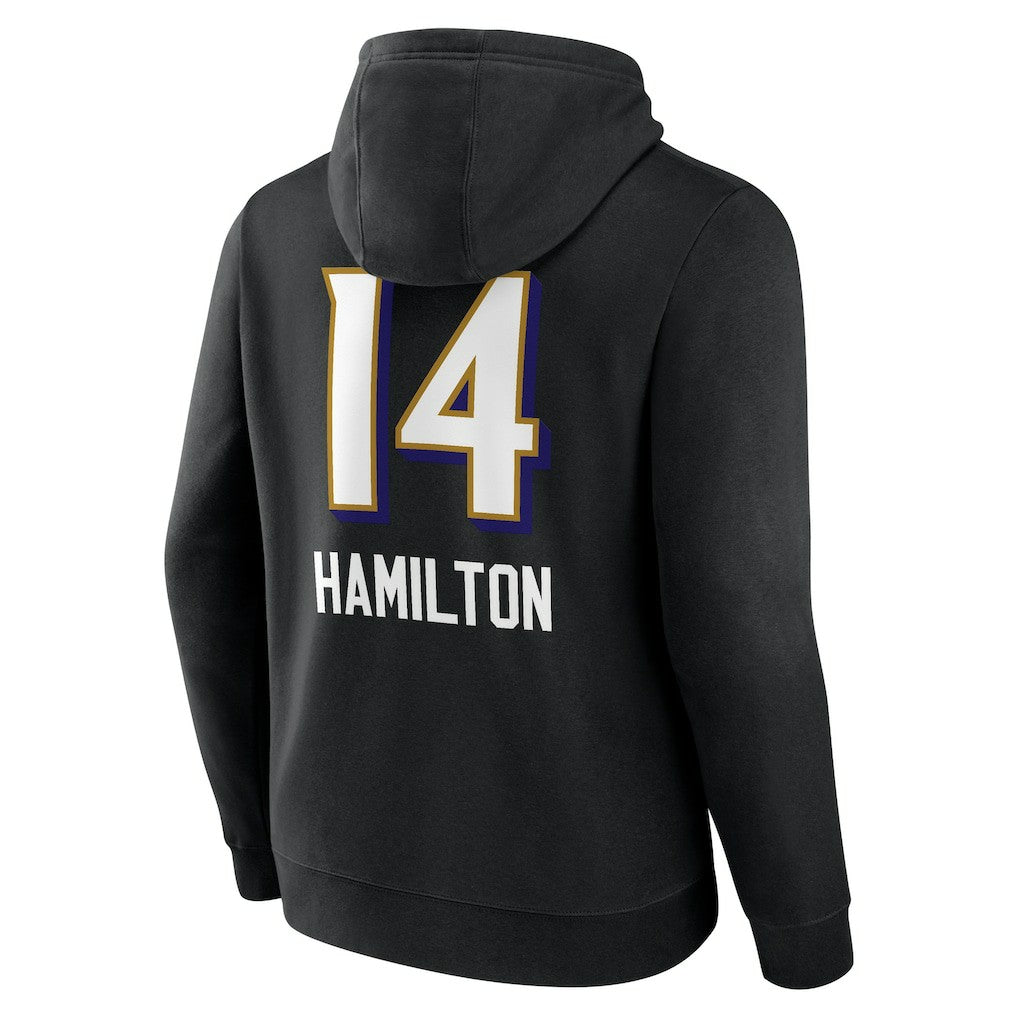 Kyle Hamilton Baltimore Ravens Team Wordmark Player Name & Number Pullover Hoodie - Black online