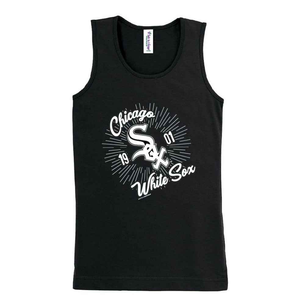 Chicago White Sox Soft as a Grape Girls Youth Tank Top - Black