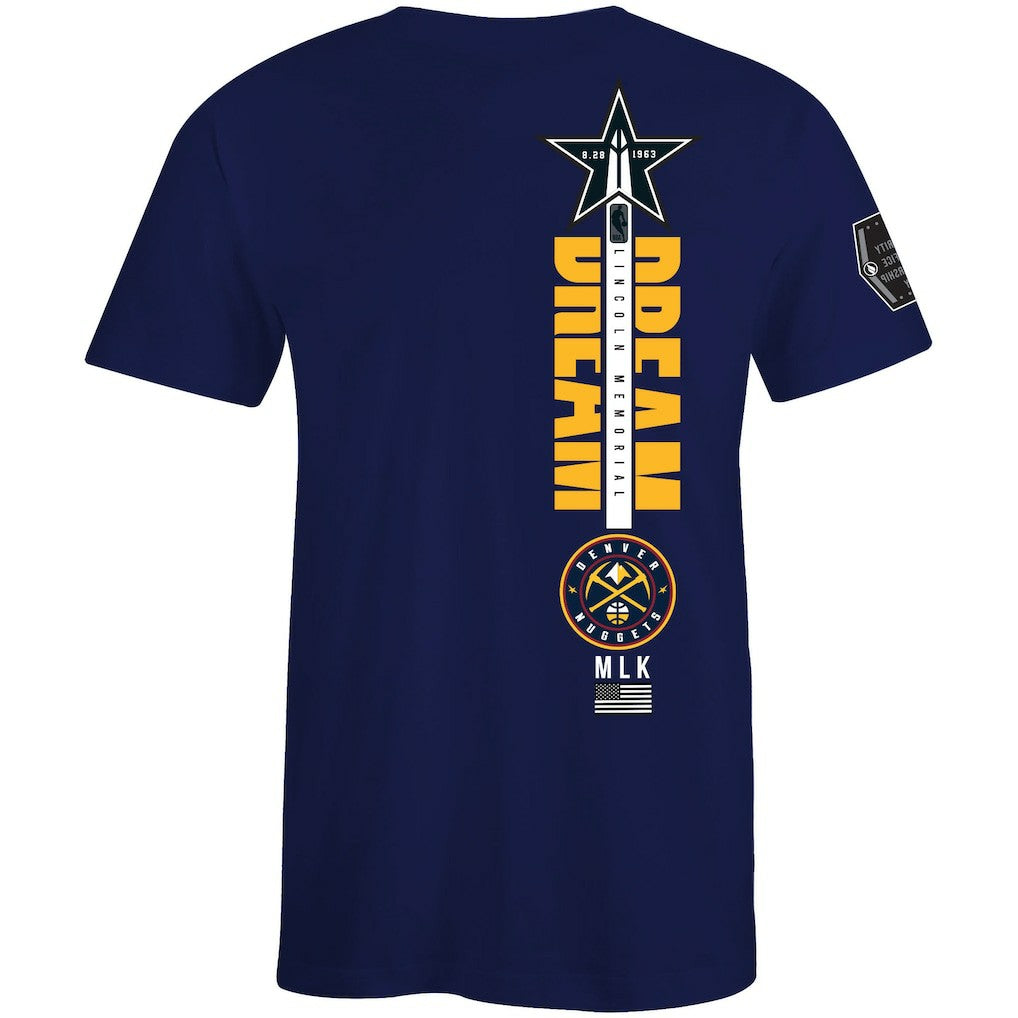 Denver Nuggets FISLL x Black History Collection Unisex T-Shirt - Blue sale
