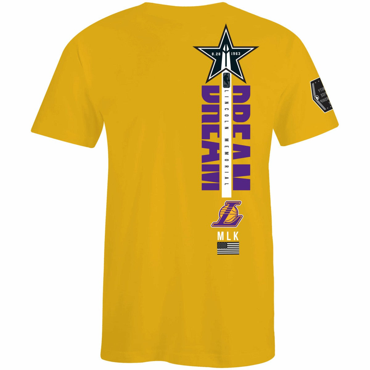 Los Angeles Lakers FISLL x Black History Collection Unisex T-Shirt - Gold discount