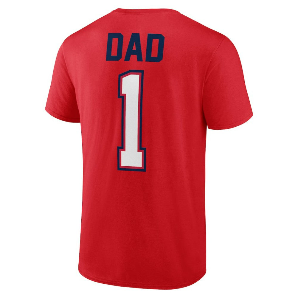 Washington Nationals Father's Day #1 Dad T-Shirt - Red