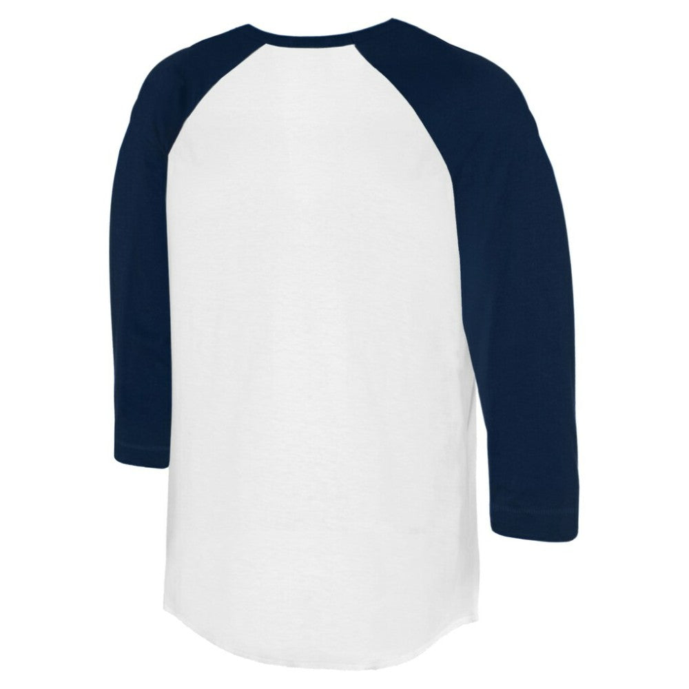 Tampa Bay Rays Tiny Turnip Unisex Tattoo Rose 3/4-Sleeve Raglan T-Shirt - White/Navy