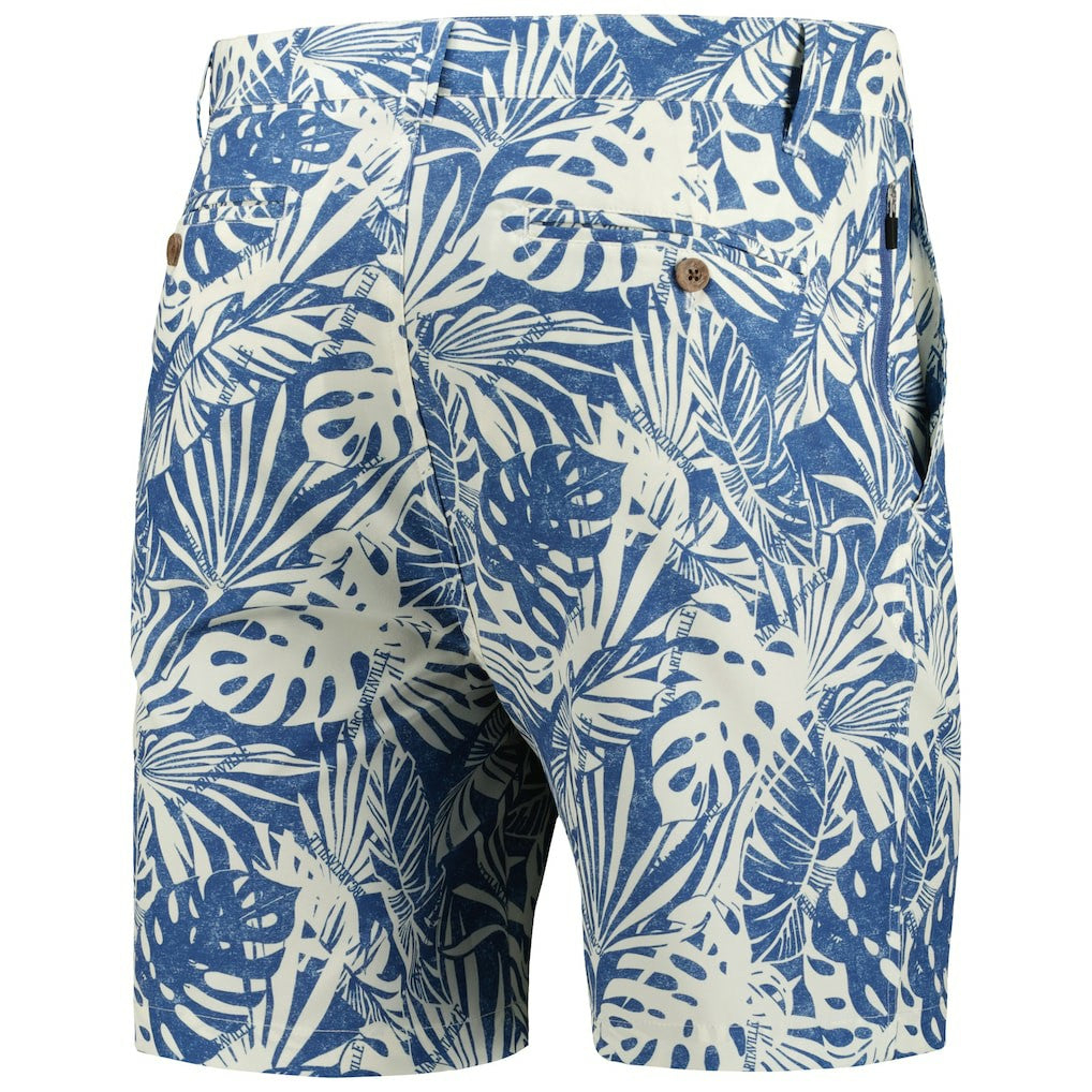 Chicago Bears Margaritaville Sandwashed Monstera Print Amphib Shorts - Navy for sale