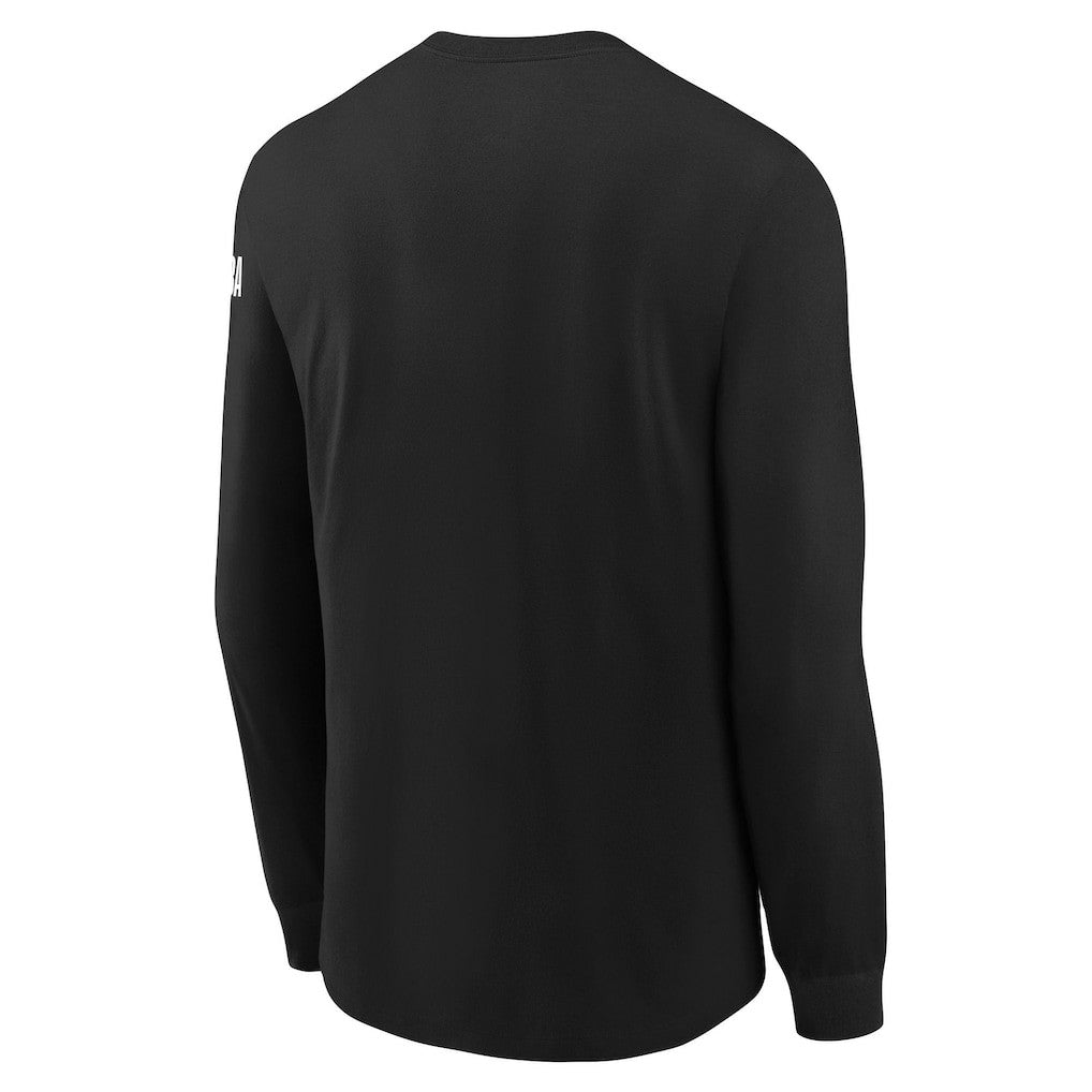 Brooklyn Nets Youth Swoosh Long Sleeve T-Shirt - Black | Nike discount