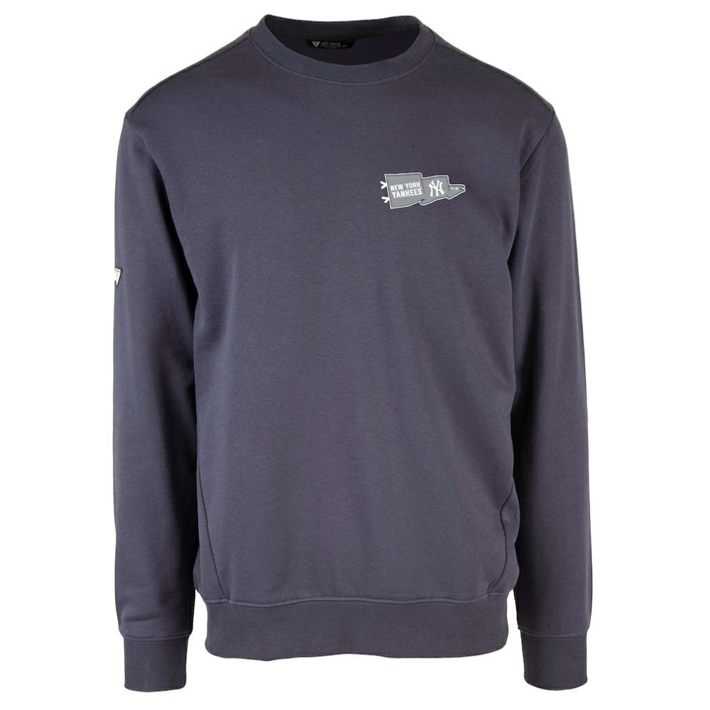 New York Yankees Levelwear Zane Rafters Pullover Sweatshirt - Navy