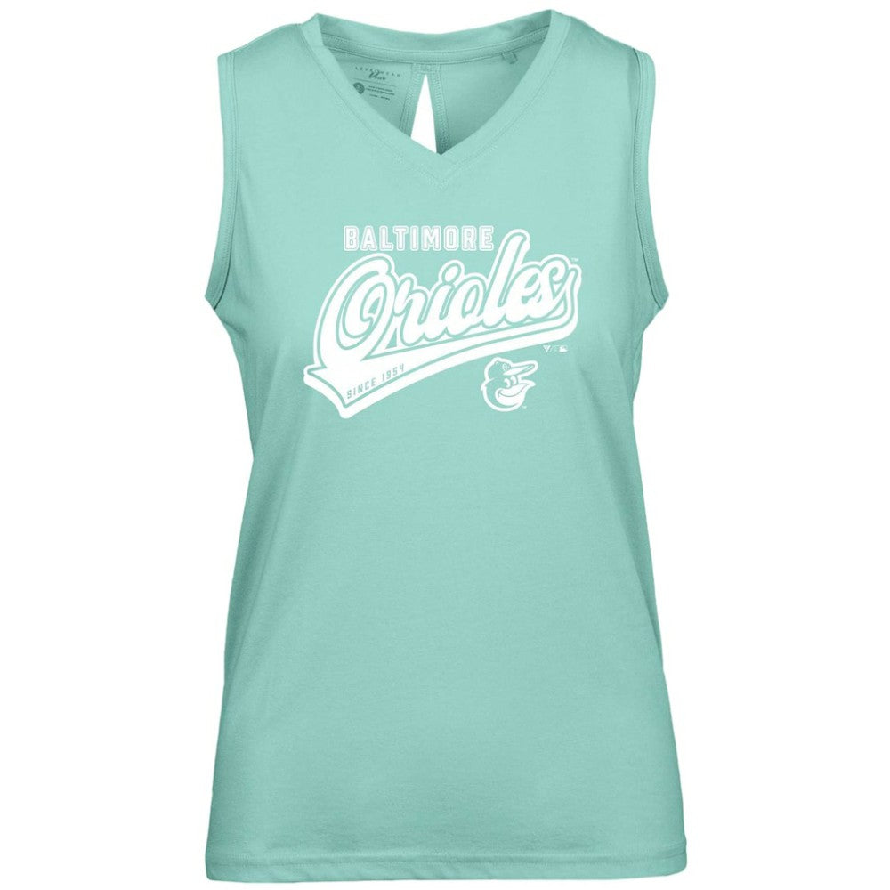 Baltimore Orioles Levelwear Women's Paisley Sweep V-Neck Tank Top - Mint