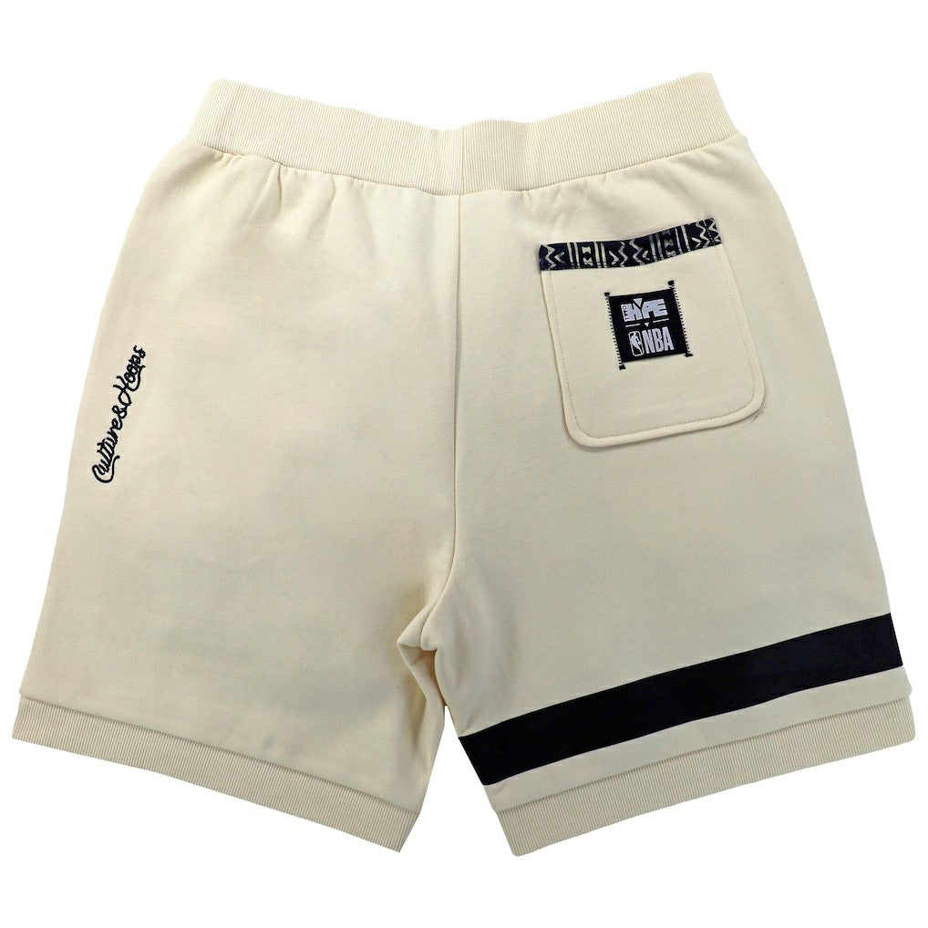 Brooklyn Nets NBA x Two Hype Unisex Culture & Hoops Premium Classic Fleece Shorts - Cream shop