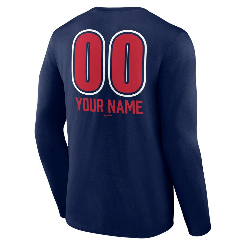 St. Louis Cardinals Personalized Name & Number Fastball Long Sleeve T-Shirt - Navy