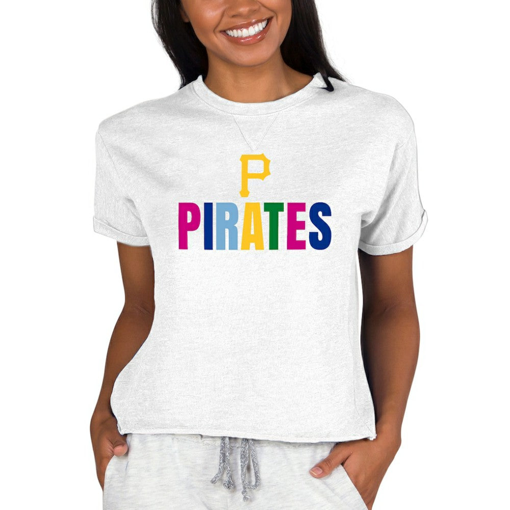 Pittsburgh Pirates Concepts Sport Women's Mainstream Terry Sweatshirt - Oatmeal