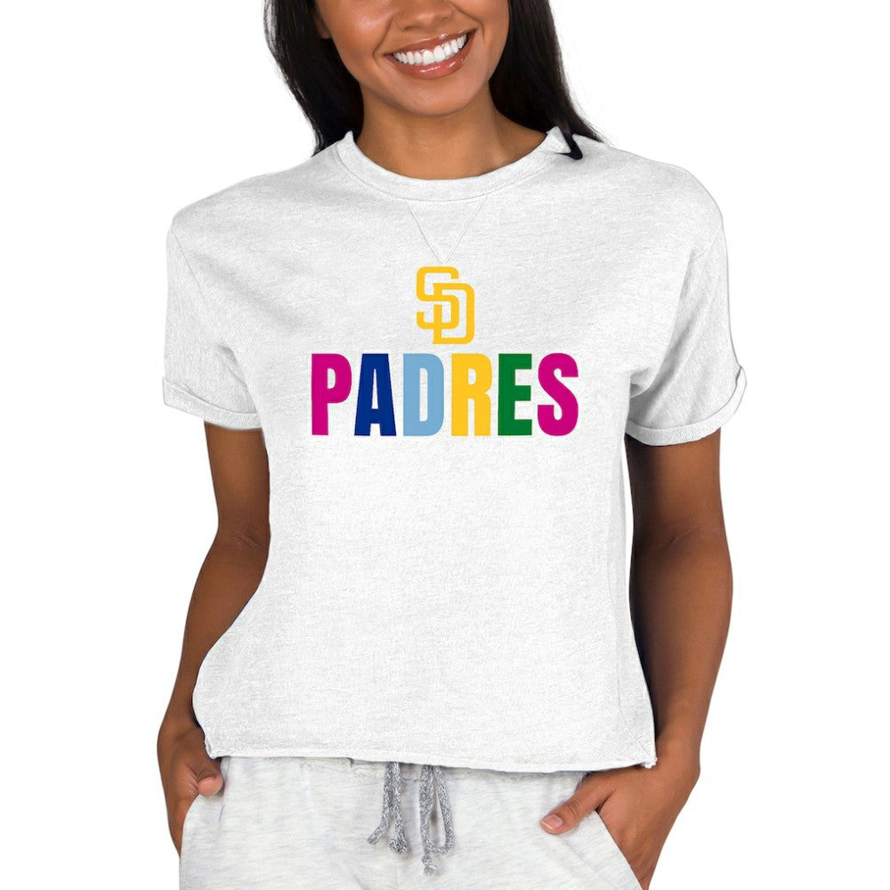 San Diego Padres Concepts Sport Women's Mainstream Terry Sweatshirt - Oatmeal
