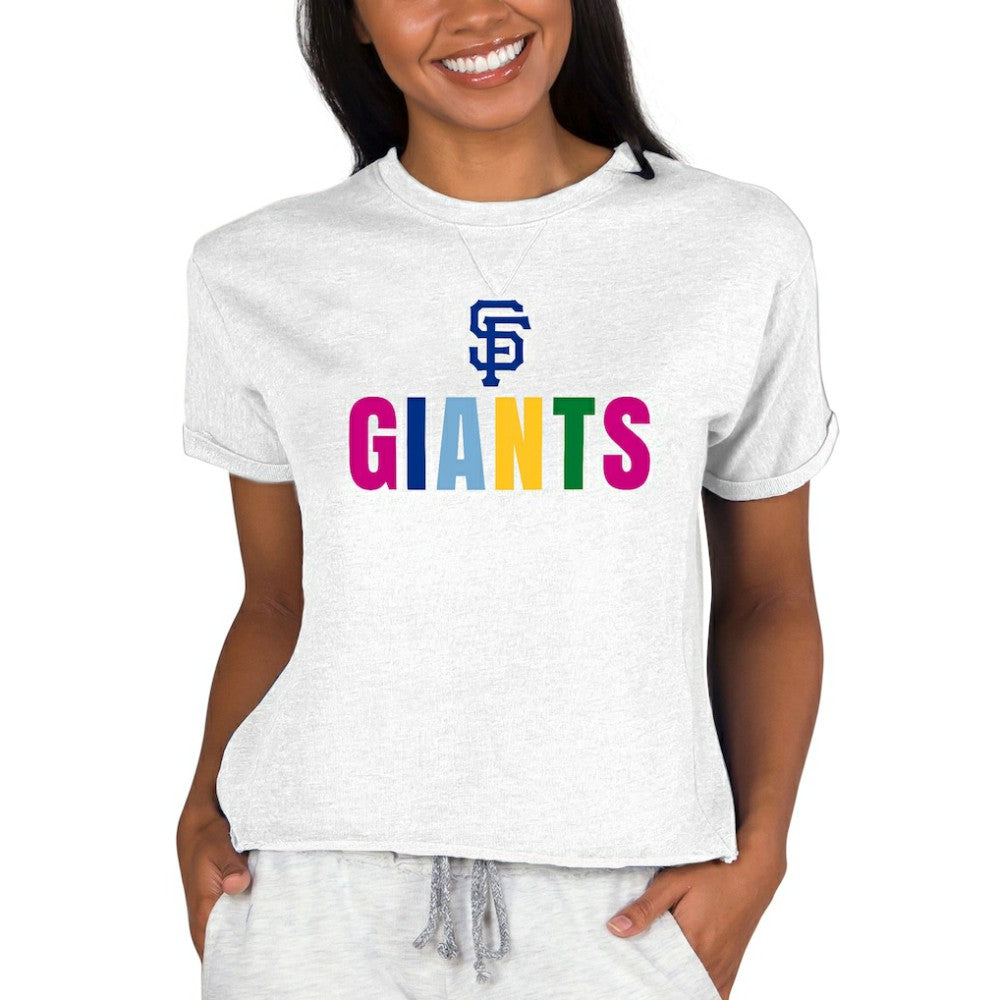 San Francisco Giants Concepts Sport Women's Mainstream Terry Sweatshirt - Oatmeal