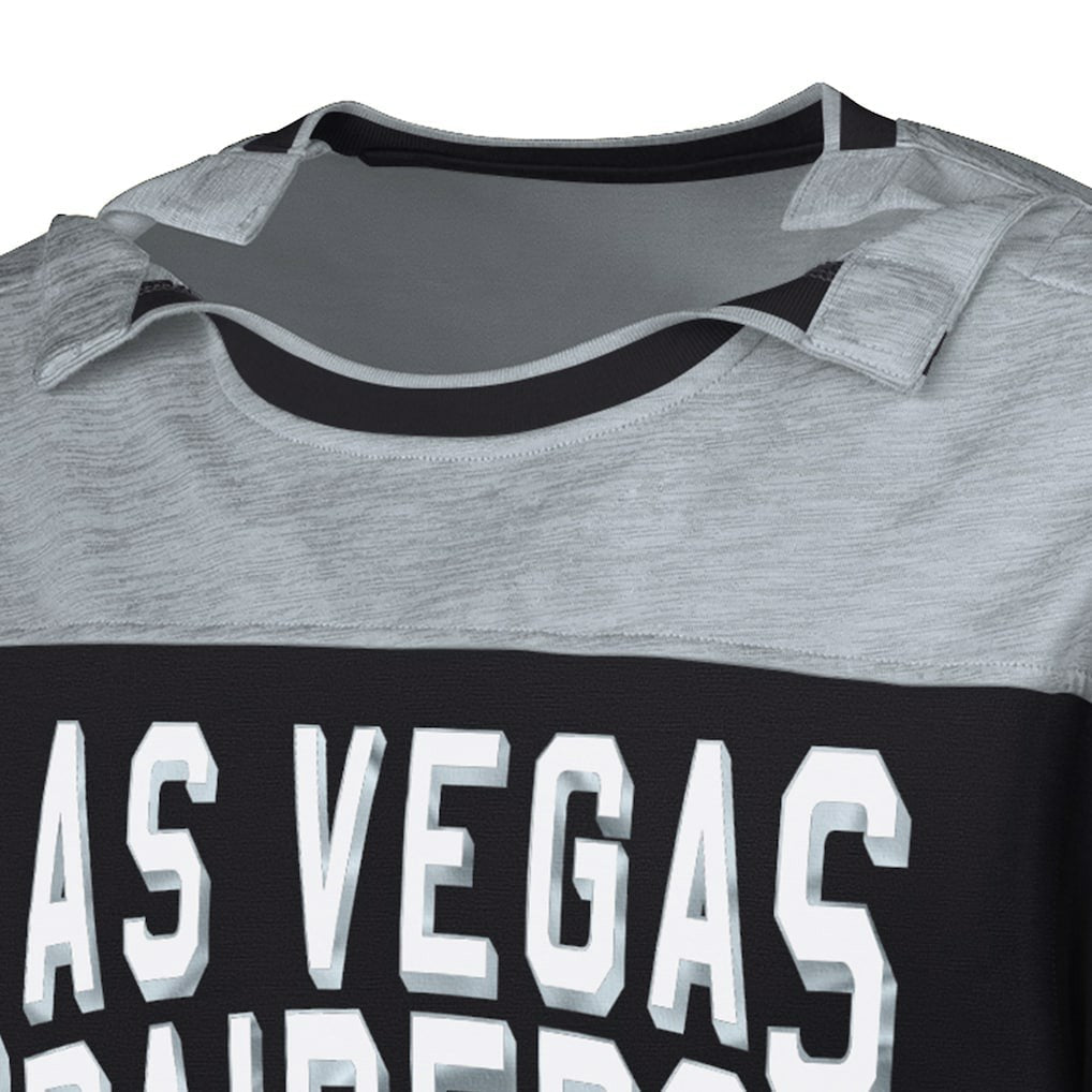 Las Vegas Raiders G-III Sports by Carl Banks Adaptive Hail Mary Long Sleeve T-Shirt - Black/Silver cheap