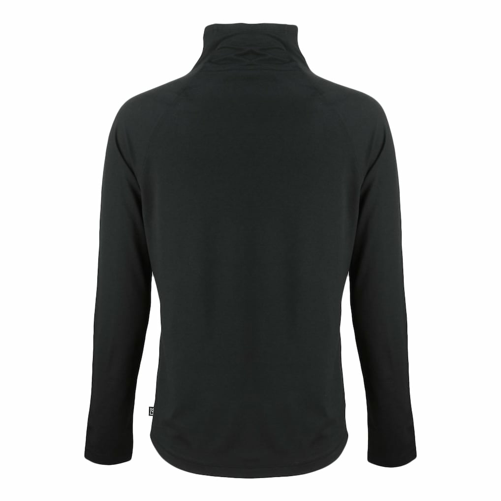 San Francisco 49ers Cutter & Buck Women's Coastline Epic Comfort Eco Recycled Funnel Neck Raglan Pullover Sweatshirt - Black for sale
