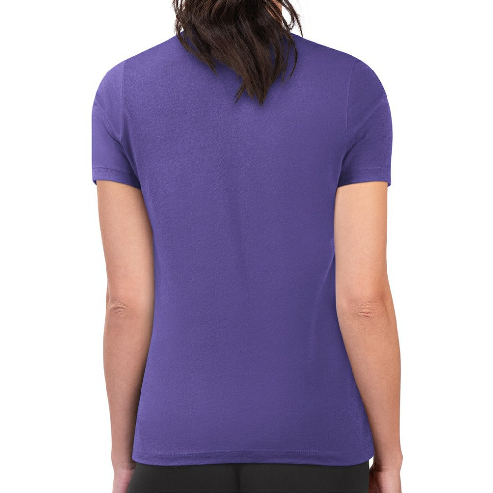 Colorado Rockies G-III 4Her by Carl Banks Women's Super-Slim Fit Lightweight Collage Team Graphic Crew Neck T-Shirt - Purple