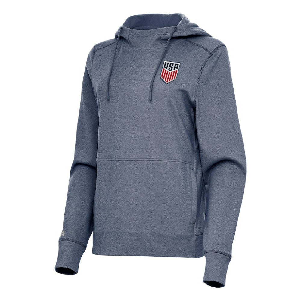 USMNT Antigua Women's Justice Pullover Hoodie - Heather Navy for sale
