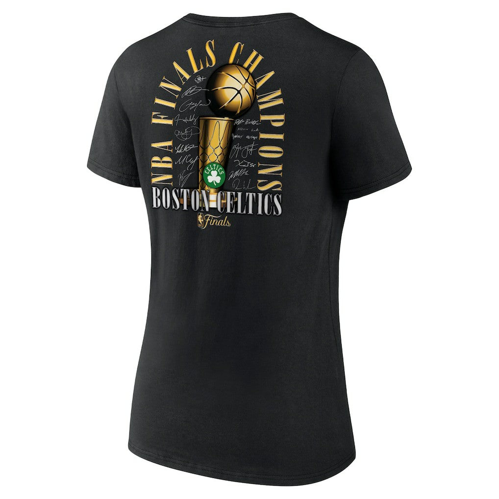 Boston Celtics Women's 2024 NBA Finals Champions Fade Away Jumper Roster Signature V-Neck T-Shirt - Black | Fanatics cheap