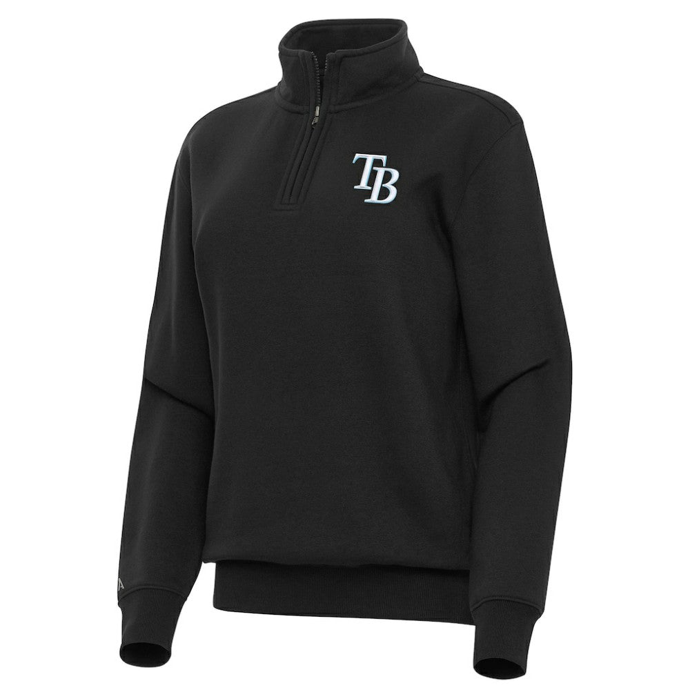 Tampa Bay Rays Antigua Women's Victory Quarter-Zip Sweatshirt - Black