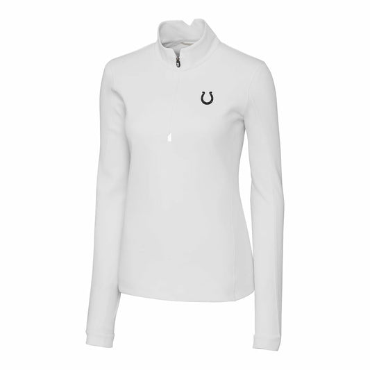 Indianapolis Colts Cutter & Buck Women's Traverse Stretch DryTec Quarter-Zip Top - White outlet