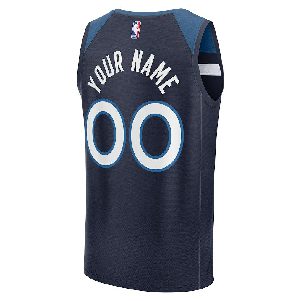 Minnesota Timberwolves Fastbreak Custom Jersey - Icon Edition - Navy | Fanatics for sale