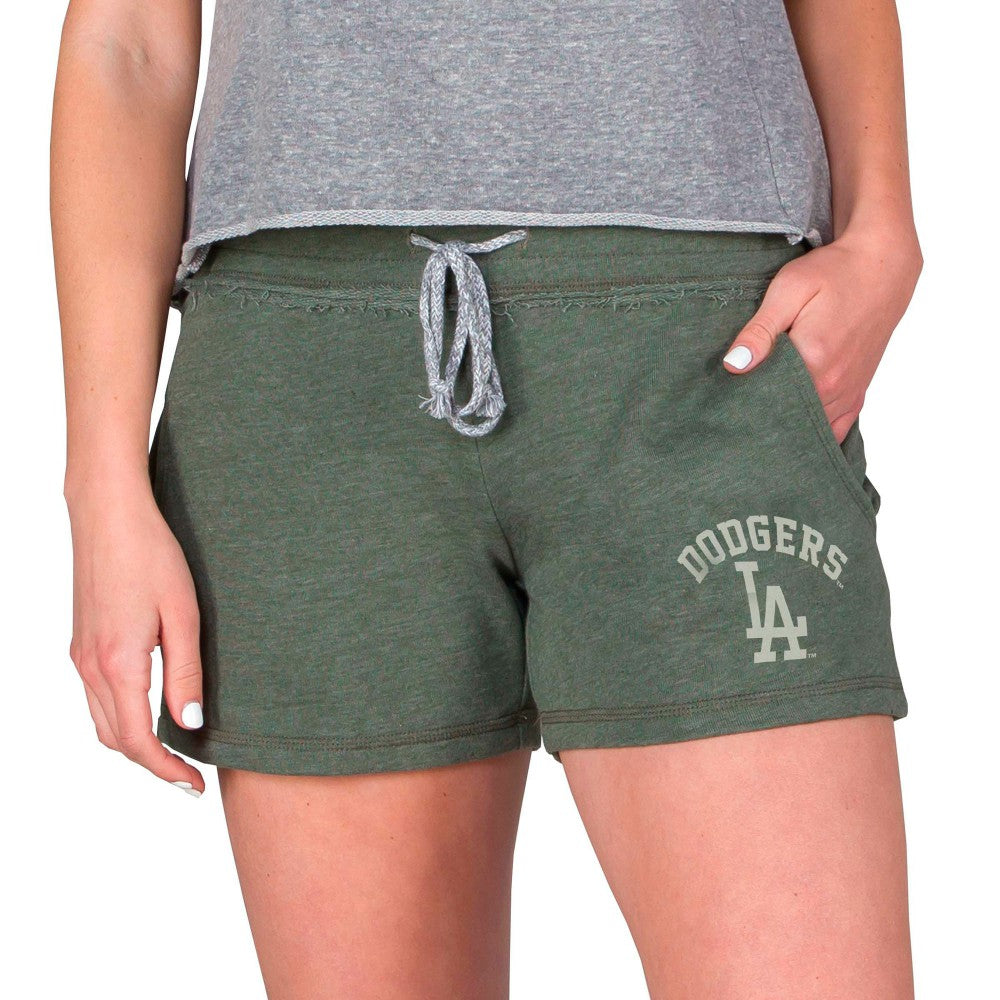 Los Angeles Dodgers Concepts Sport Women's Mainstream French Terry Tri-Blend Shorts - Green