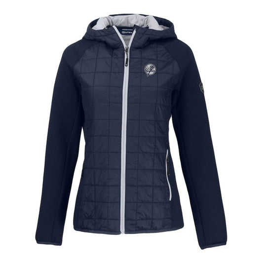 New York Yankees Cutter & Buck Women's Rainier Primaloft Eco Full-Zip Hybrid Jacket - Navy