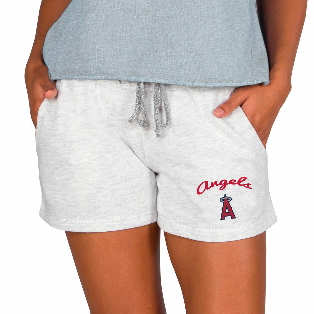 Los Angeles Angels Concepts Sport Women's Mainstream French Terry Tri-Blend Shorts - Ash