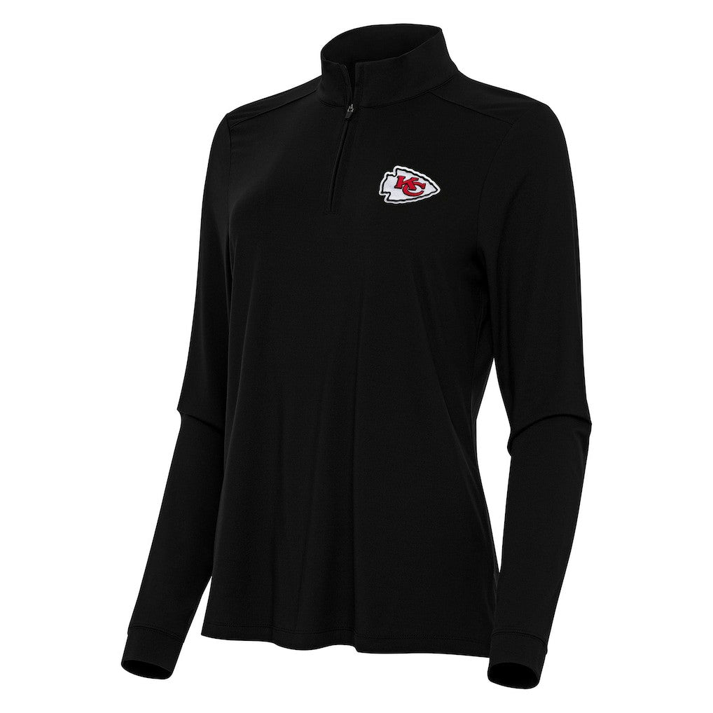 Kansas City Chiefs Antigua Women's Intent Quarter-Zip Sweatshirt - Black cheap