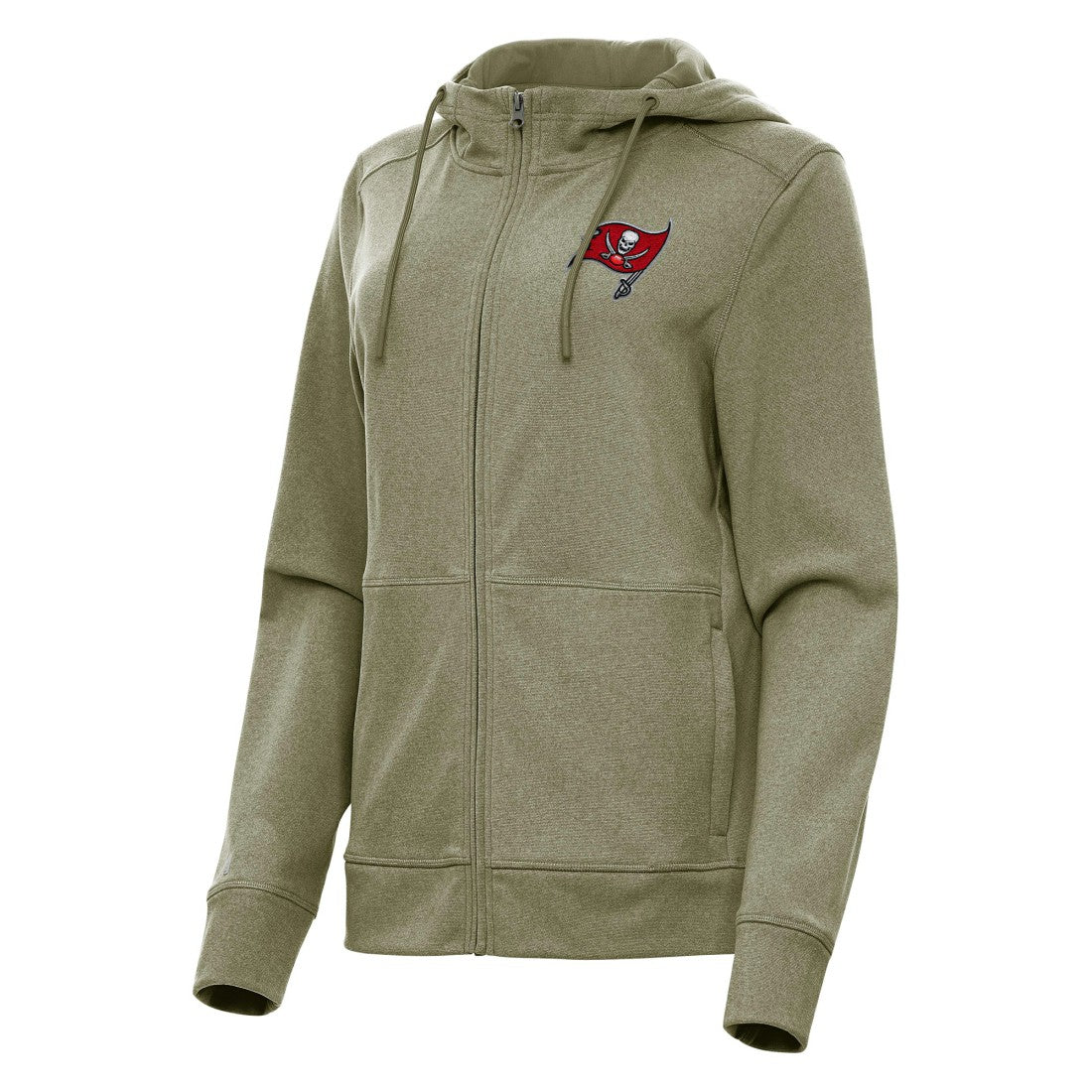 Tampa Bay Buccaneers Antigua Women's Seeker Full-Zip Hoodie Jacket - Heather Olive online
