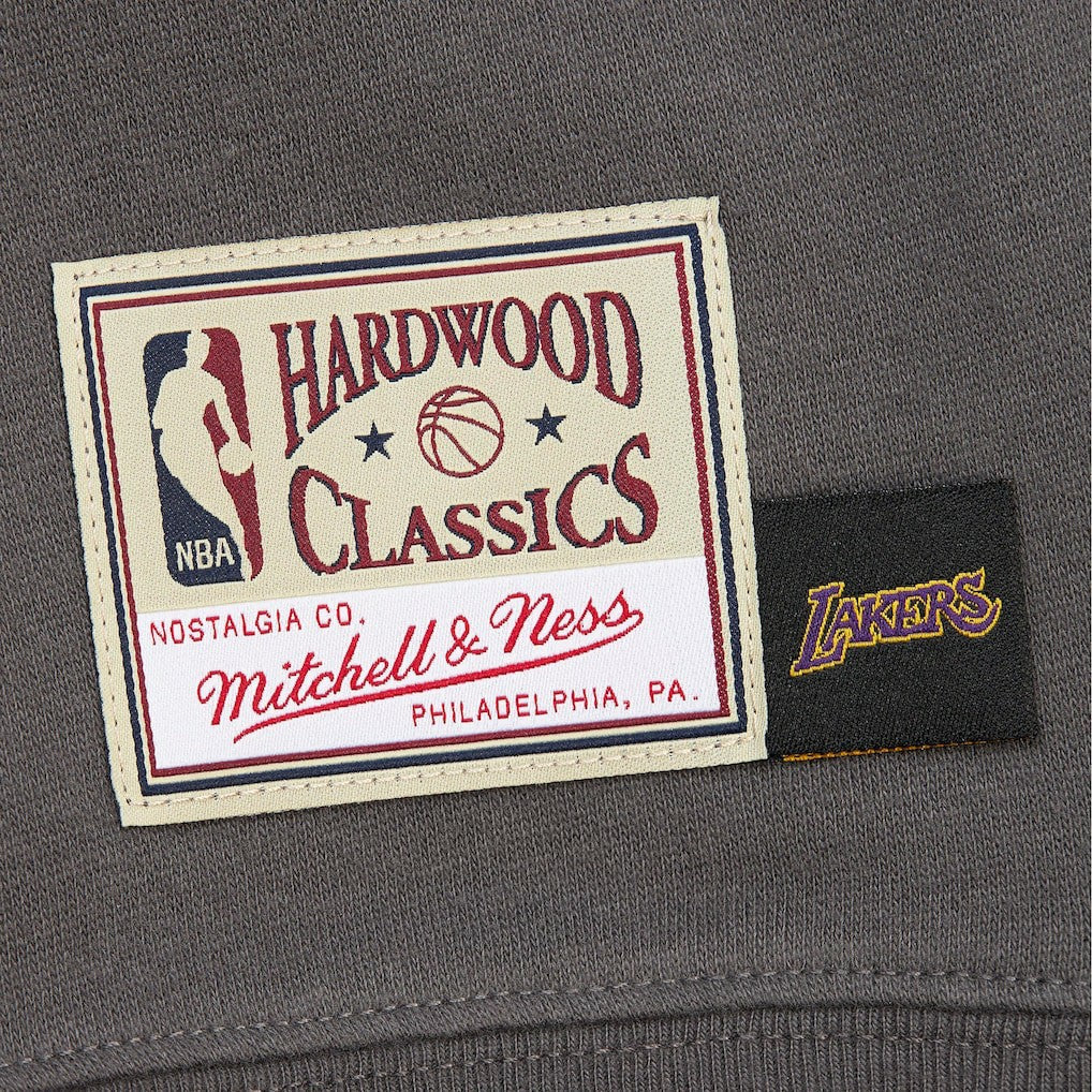 Los Angeles Lakers Women's Hardwood Classics Lightweight Pullover Sweatshirt - Charcoal | Mitchell & Ness online